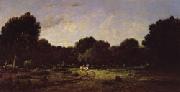 Theodore Rousseau Clearing in a High Forest,Forest of Fontainebleau(The Cart) painting